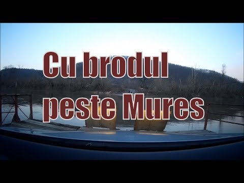 Cu brodul - compa peste raul Mures la Lalasint