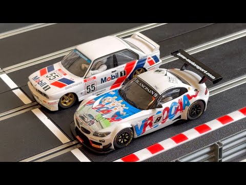 Scalextric BMW Z4 GT3 vs E30 M3