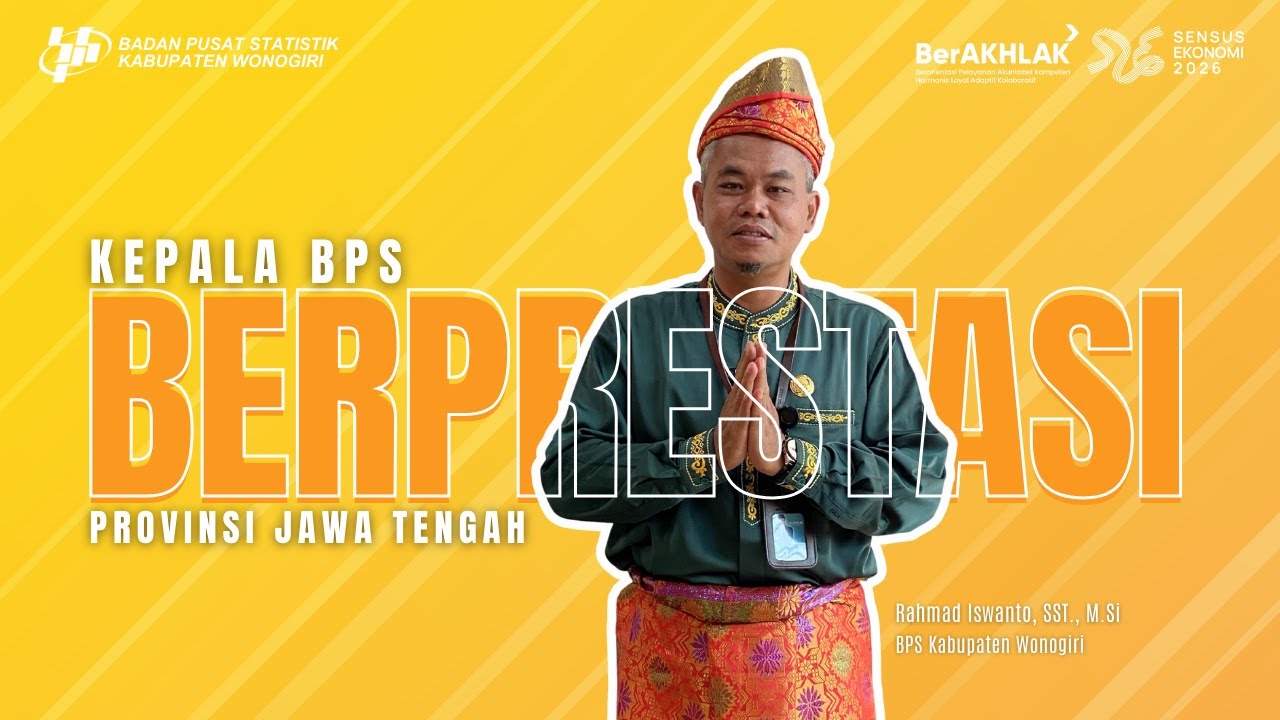 Profil Kepala BPS Kabupaten Wonogiri | Kepala BPS Berprestasi Provinsi Jawa Tengah