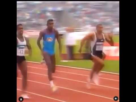 Carl Lewis Wins 100m in Villeneuve d'Ascq (France) sometimes 9.95 wind + 2.8 (Slow Motion) 88.