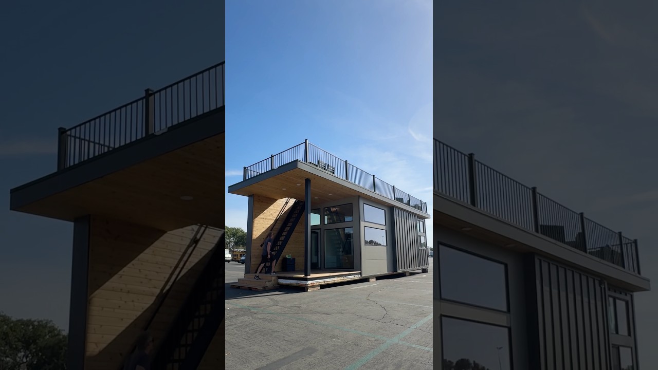 Touring a 400 square foot Prefab Home with a Full Roof Deck! #hometour