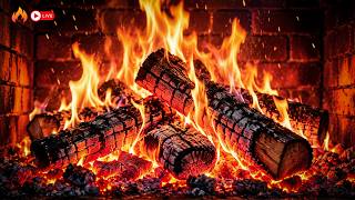 Fireplace with Burning Logs 🔥 12 Hours of Soothing Crackling Fire Sounds