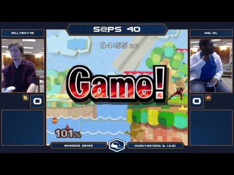 S@PS 40 Melee Singles - billyboy48 (Fox) VS Kal-El (Sheik) - Winners Finals