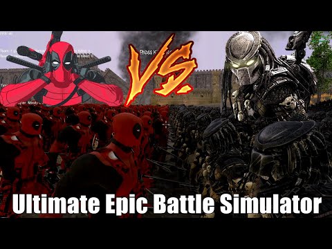 Ultimate Epic Battle Simulator Walkthrough Gameplay - Deadpool vs Predator / PC