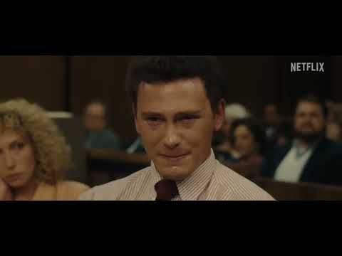 Collage of key soundtrack moments from Monsters: The Lyle and Erik Menendez Story including the funeral and prison scenes