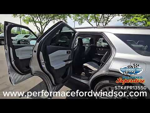 2021 Ford Explorer XLT 4WD in Silver for sale at Performance Ford Windsor in Windsor, ON