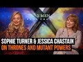 Sophie Turner & Jessica Chastain talk Game of thrones secrets and terrible mutant powers