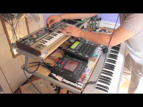 Demo of MPC 1000 + Microkorg + EMU + Kaoss Pad + Kaossilator Pro Improv