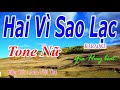 Hai Vì Sao Lạc - Karaoke - Tone Nữ - Nhạc Sống - gia huy beat