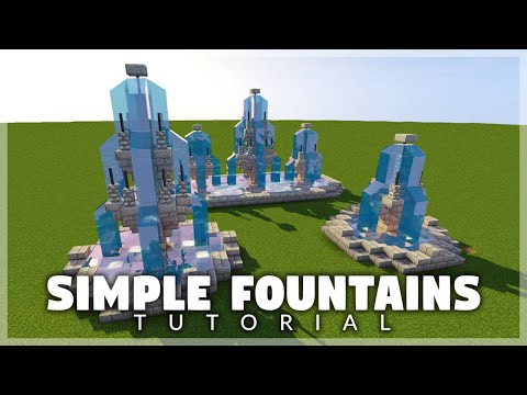 Minecraft: 3 Simple Fountain Designs (Minecraft Build Tutorial)