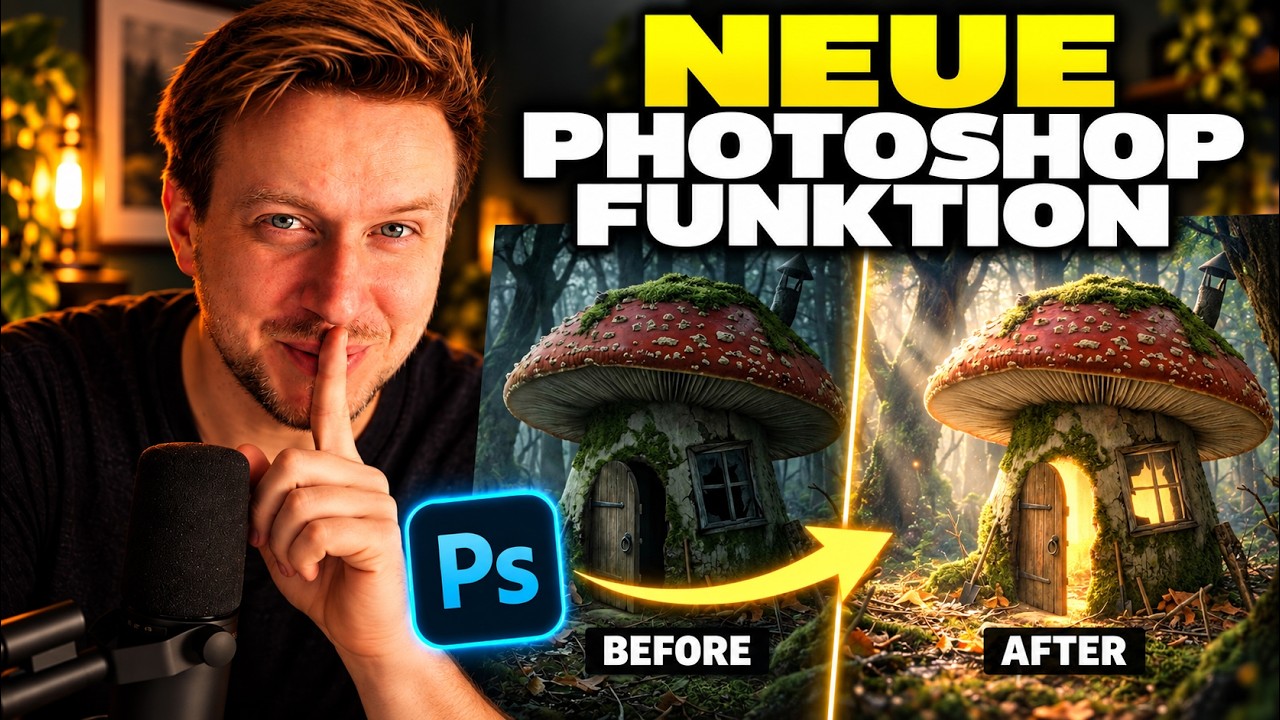 Neubeleuchtungsebene in Photoshop: Lichtspots frei im Bild verschieben