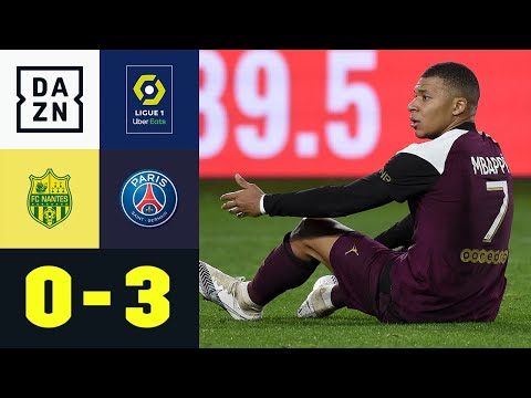 Nantes Louza verhilft Paris zum Sieg - Mbappé muss verletzt raus: Nantes - PSG 0:3 | Ligue 1 | DAZN