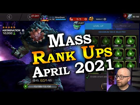 Mass Rank Ups - April 2021 | Marvel Contest of Champions