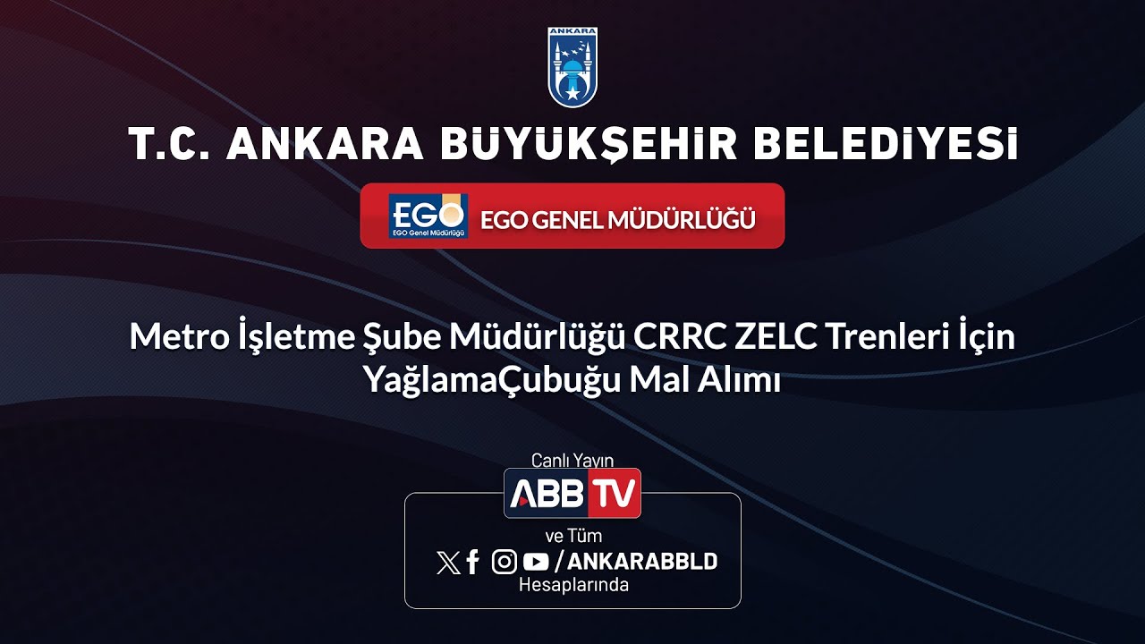 EGO GENEL MÜDÜRLÜĞÜ - Metro İşletme Şube Müdürlüğü CRRC ZELC Trenleri İçin Yağlama Çubuğu Mal Alımı