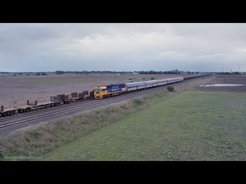 NR66 "Movember" Leads 5AM8 "The Overland" JBRE Passenger Train (28/7/2022) - PoathTV Railways