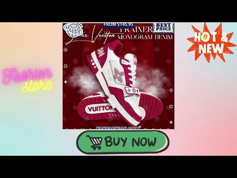 Louis Vuitton Trainer Monogram Denim Red Sneaker