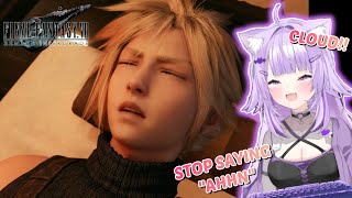 Okayu Reacts To Cloud Getting "The Hand Massage" Scene | Final Fantasy 7: Remake Intergrade 