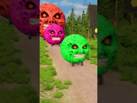 Big & Small Cars vs Giant Butcher Knife - BeamNG.drive