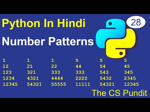 L28 Number Pattern In Python Nested Loops Python Tutorial In Hindi