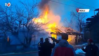 Tek Katlı Ev Yanarak Küle Döndü