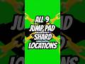 All Nine Jump Pad Shard Locations (Roblox Rivals) #shorts #robloxrivals #clix
