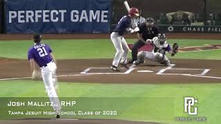 Josh Mallitz Prospect Video, RHP, Tampa Jesuit High School Class of 2020, CF Angle
