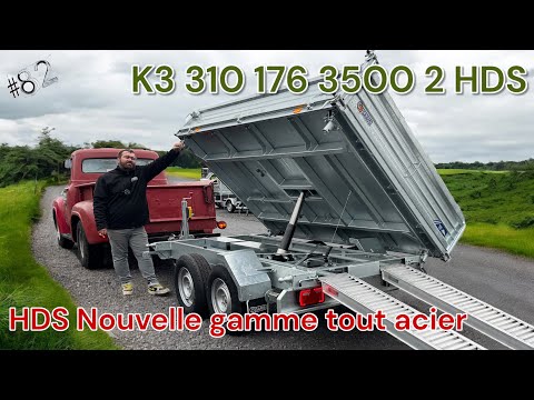 Remorque Benne Saris HDS - 310 x 176 cm - PTAC 3000 Kg - Tri-benne - Pompe électrique - Référence S01359_5