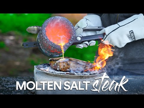 Deep Frying a Steak in 1,474°F Molten Salt: What Actually Happens?