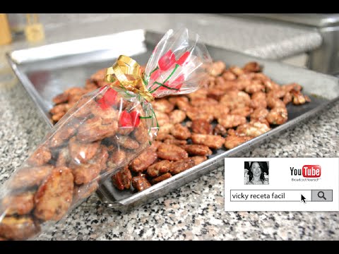 NUECES GARAPIÑADAS Nueces caramelizadas | #VickyRecetaFacil Video