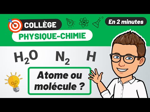Atome ou molécule ? 🎯 PHYSIQUE CHIMIE COLLÈGE | 4e (Exercice BREVET)