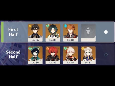 2.2 Spiral Abyss, 5★ Male Team - (Floor 12, 9 Stars)