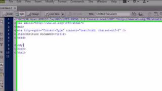 Download the video "Dreamweaver CS4 Tutorial - 2 - Creating a New HTML File"
