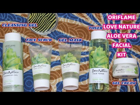 Facial at home step by step/oriflame love nature aloe vera f...