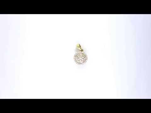 0.32 Ct 18K Yellow Gold Diamond Pendant