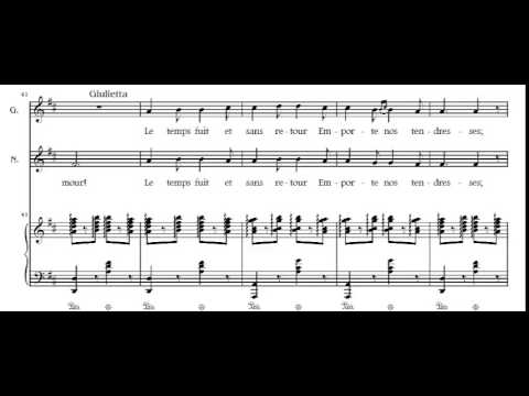 Belle nuit ô nuit d'amour (Les Contes D'Hoffman - Offenbach) Score Animation