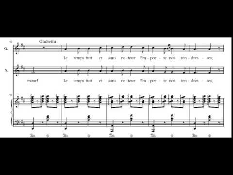 Belle nuit ô nuit d'amour (Les Contes D'Hoffman - Offenbach) Score Animation