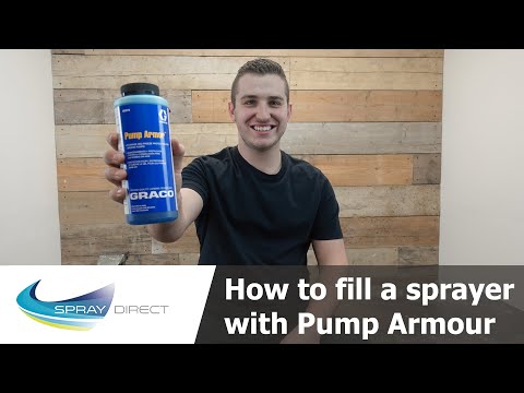 How to fill your Airless Paint Sprayer with Pump Armour.