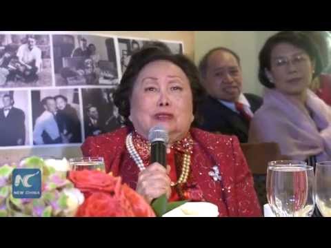 Anna Chan Chennault celebrates 91th birthday at UN Headquarters in New York陈纳德遗孀陈香梅女士联合国总部庆祝91岁生日