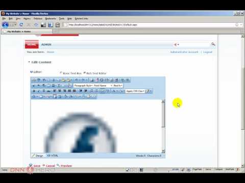 DotNetNuke Tutorial, Fix Solpart menu showing behind Flash - Video #65