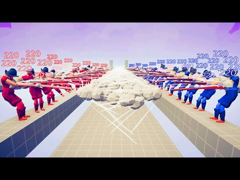 DAMAGE INDICATOR 50x RANGED UNITS vs ITSELFS | TABS Totally Accurate Battle Simulator