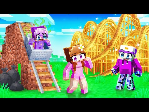 RICH vs POOR Roller Coaster Build Battle!