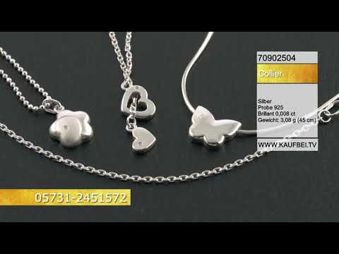 Серебряное колье с подвеской в форме двух сердец 45 см