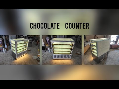 Air cooled square dessert display counter (2 shelves)