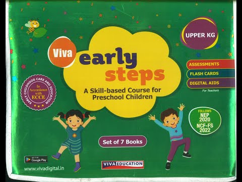 Ukg viva early steps preschool kit for upper kg set of 7 boo...
