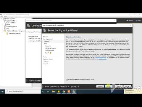 How to start TFS 2018 configuration after fresh installation