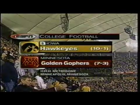 2002 Big 10 Football: #5 Iowa (10-1) @ Minnesota (7-3)