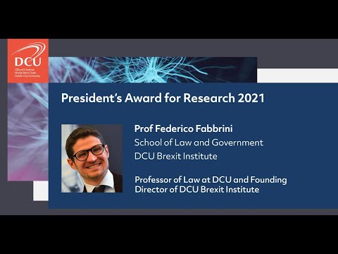 Prof. Federico Fabbrini awarded the DCU President’s Award for Research