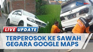 Mobil Fortuner Terperosok ke Sawah Gara-gara Sopir Fokus Perhatikan Google Maps di Handphone