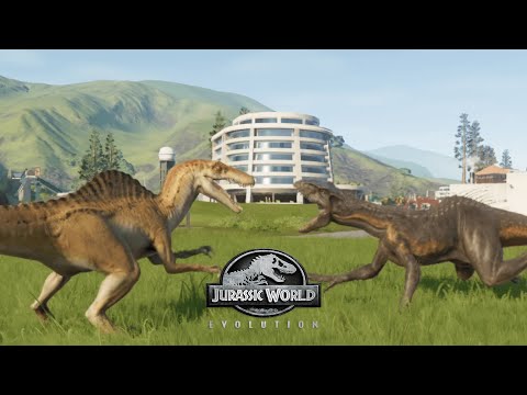 Indoraptor VS Spinoraptor, Carnoraptor, Scorpios Rex  | Dinosaurs Battle - Jurassic World Evolution