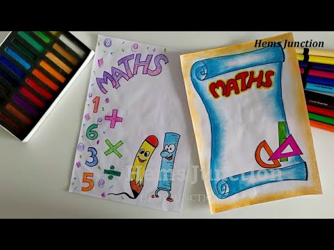 Maths Front Page Designs for School Project/Notebook | Cover page Designs for School Video